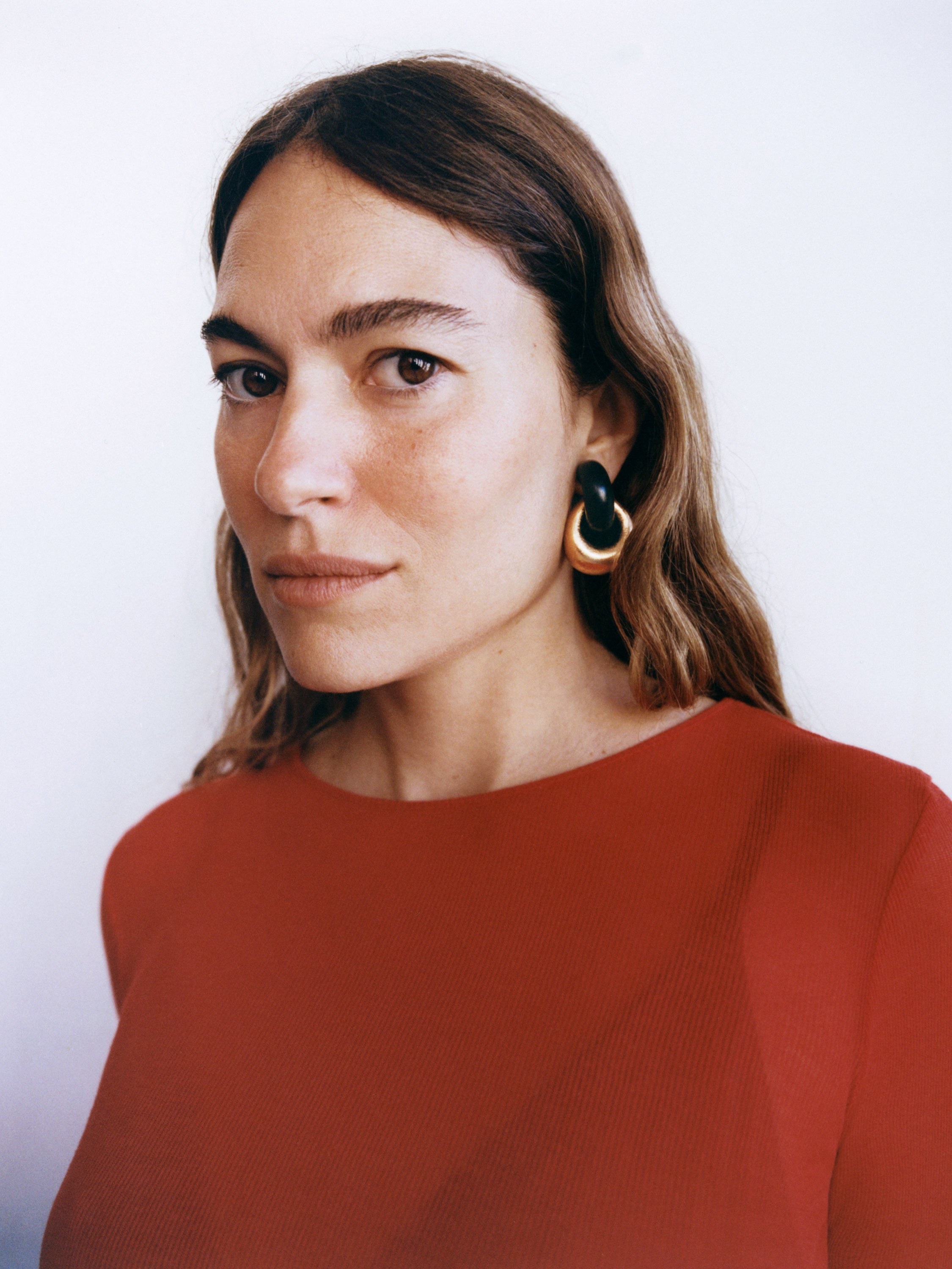 Havana earrings: black and gold