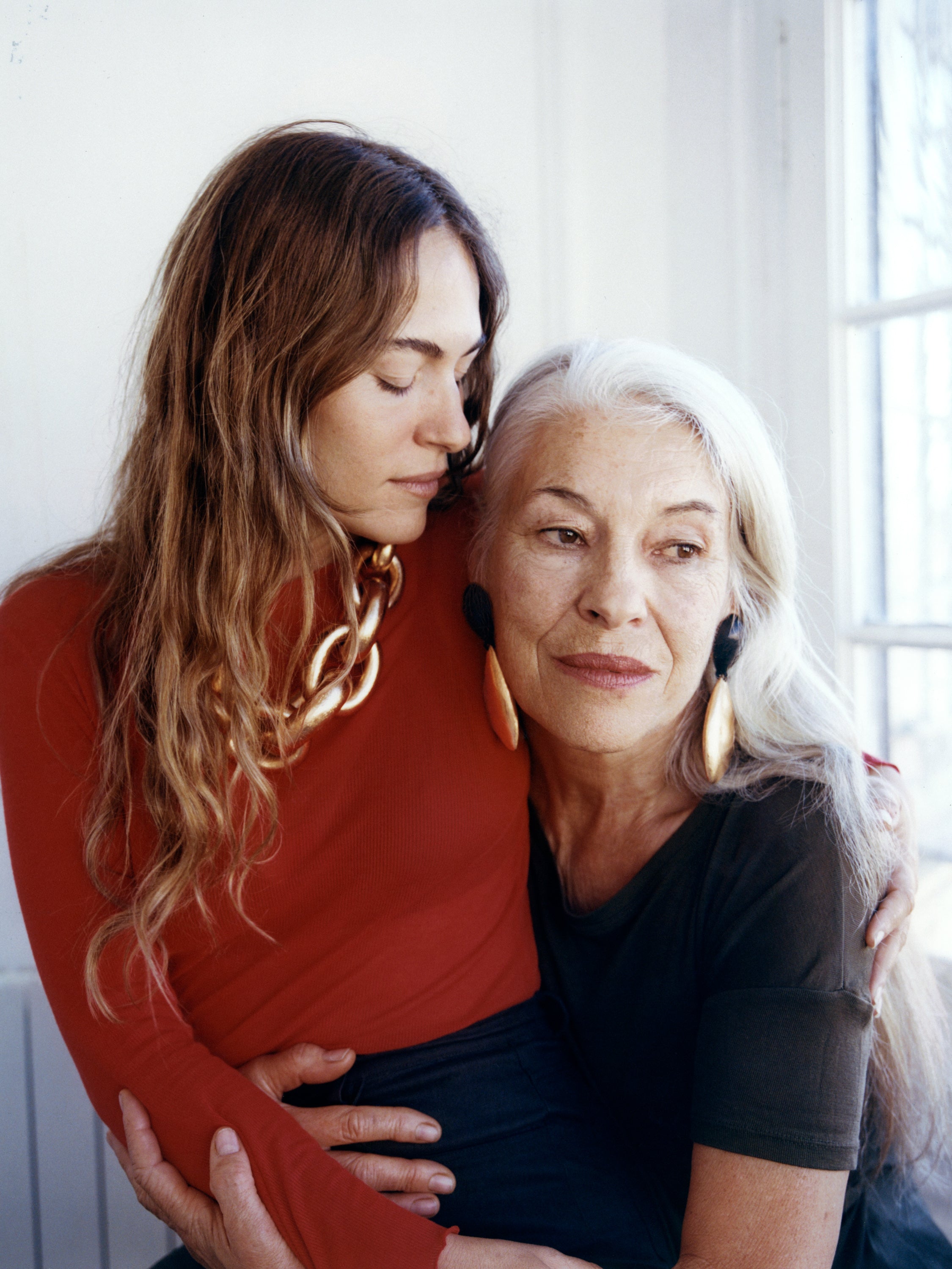 Delhi necklace: acacia, goldfoil