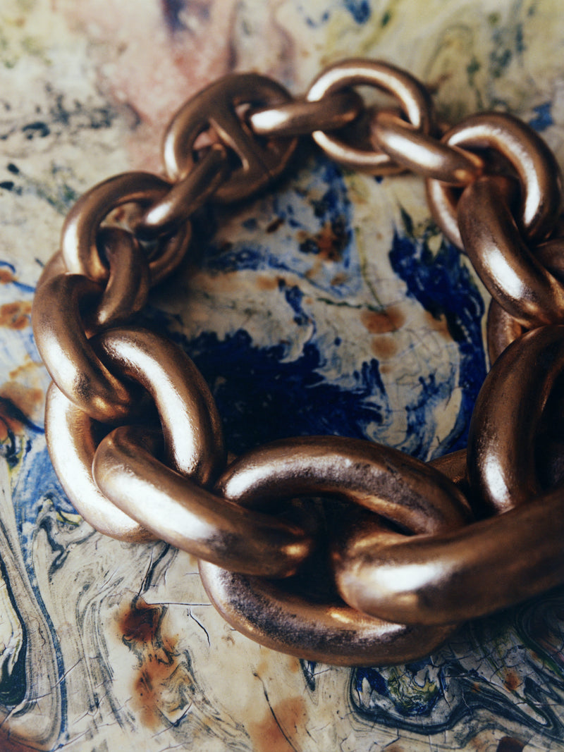 Seoul necklace: acacia, goldfoil