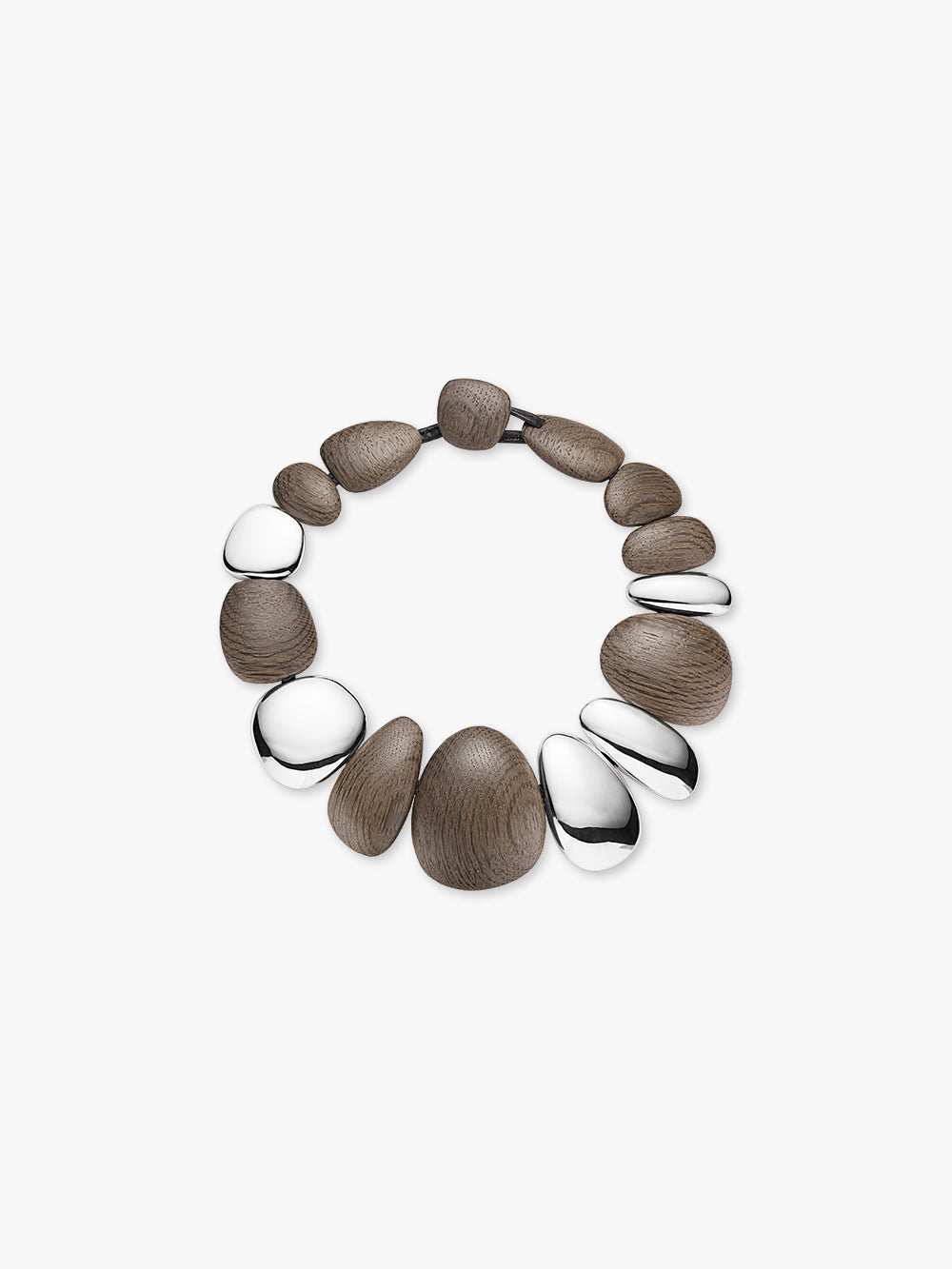 Anniversary necklace: bog oak, sterling silver