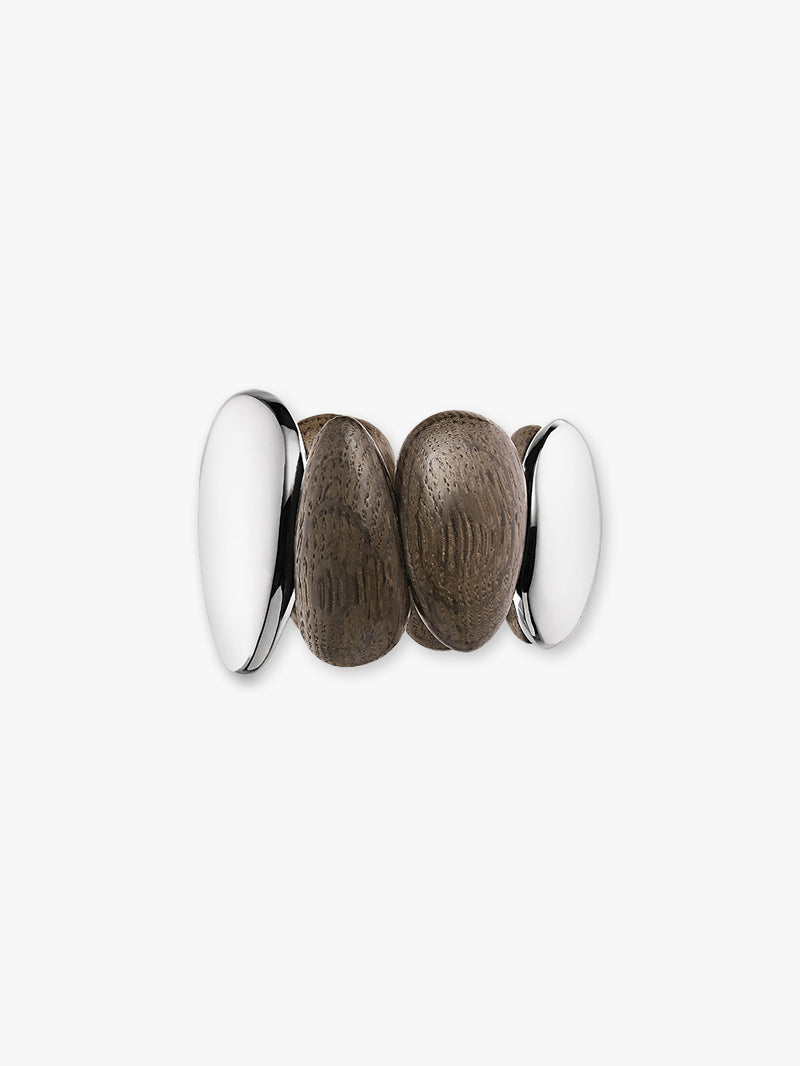 Anniversary bracelet: bog oak, sterling silver