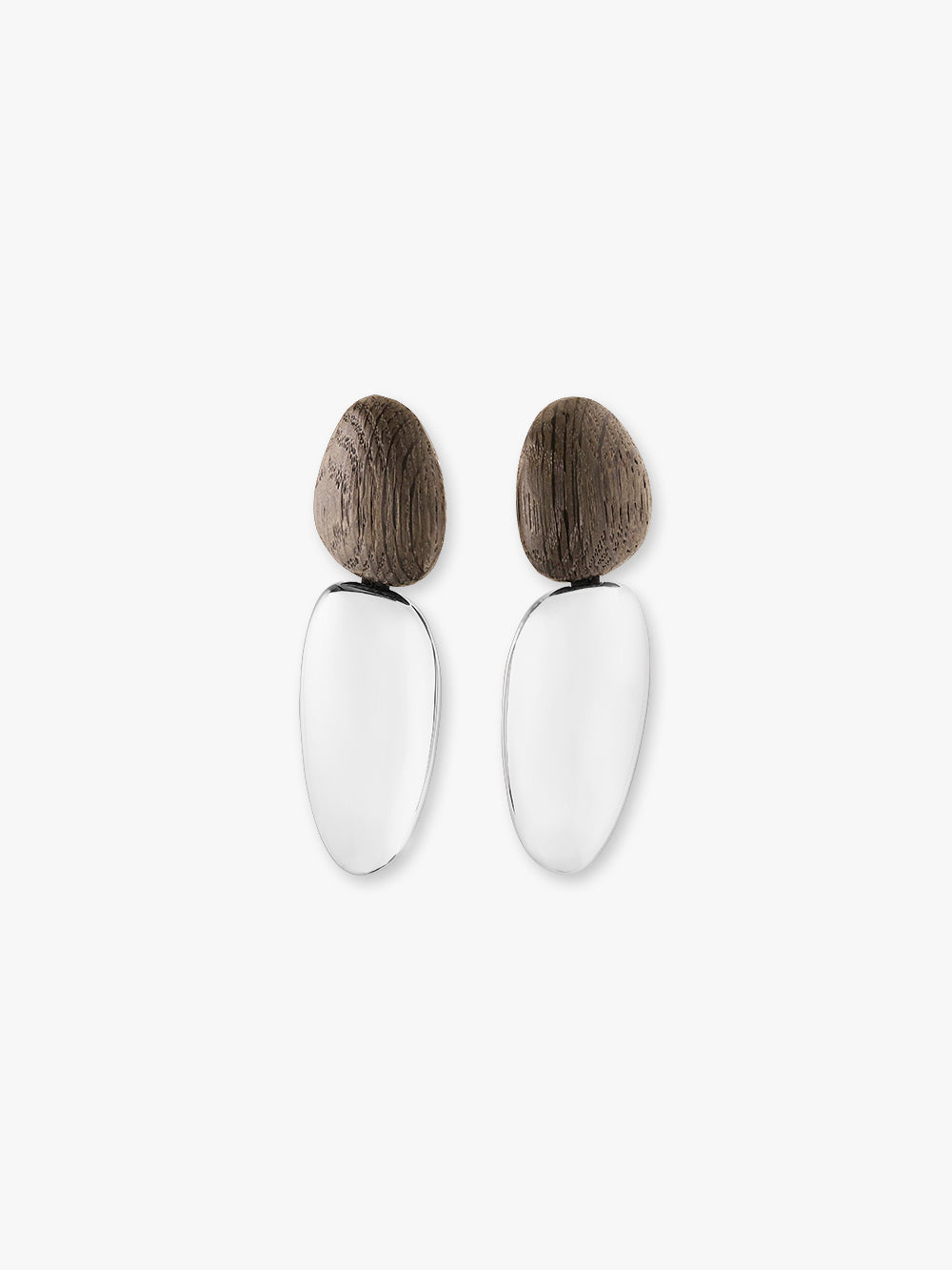 Anniversary earrings: bog oak, sterling silver