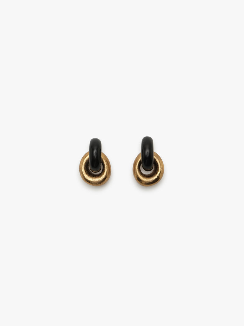 Havana earrings: black and gold
