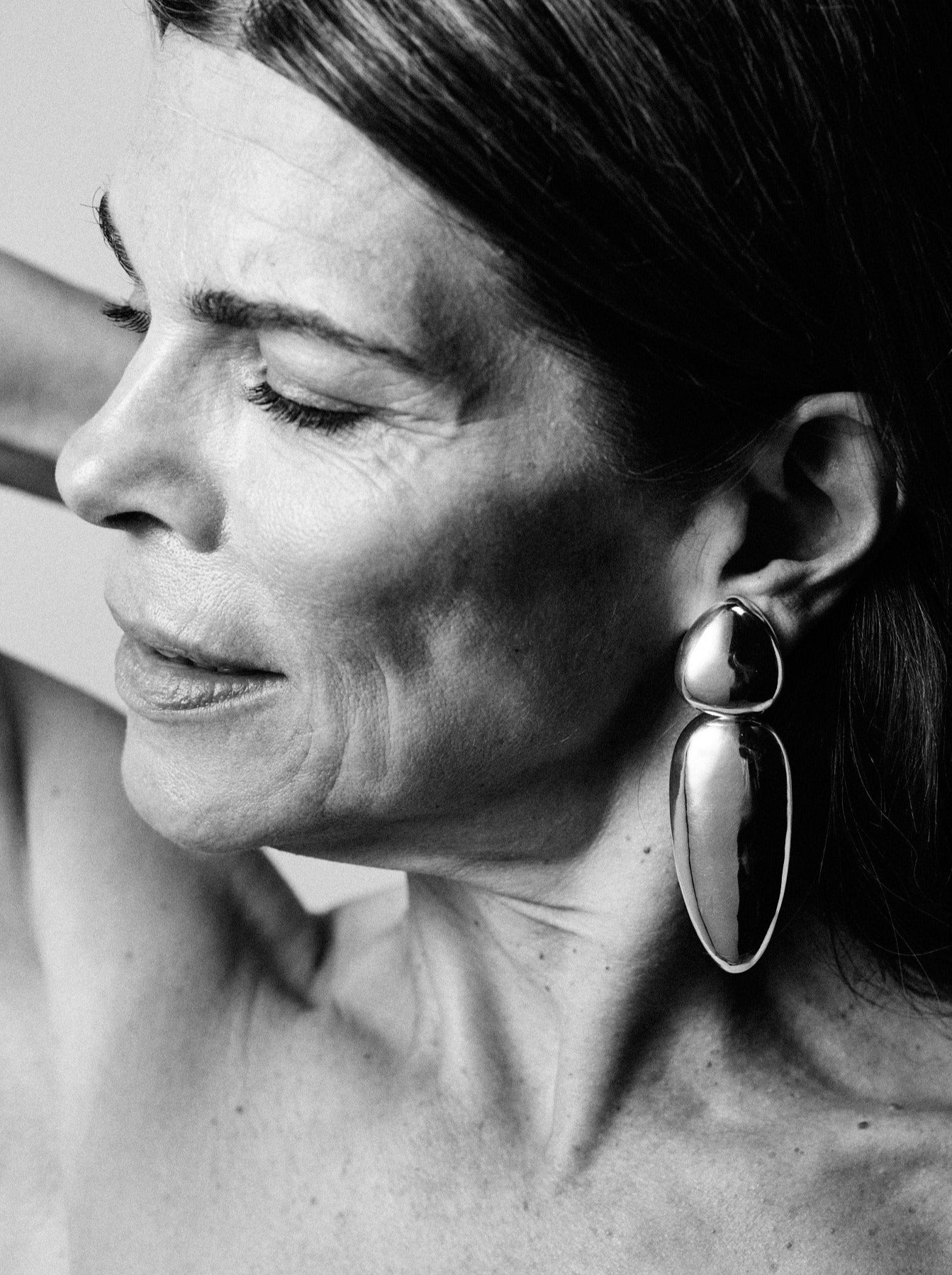 Anniversary Sao Paulo earclips: sterling silver