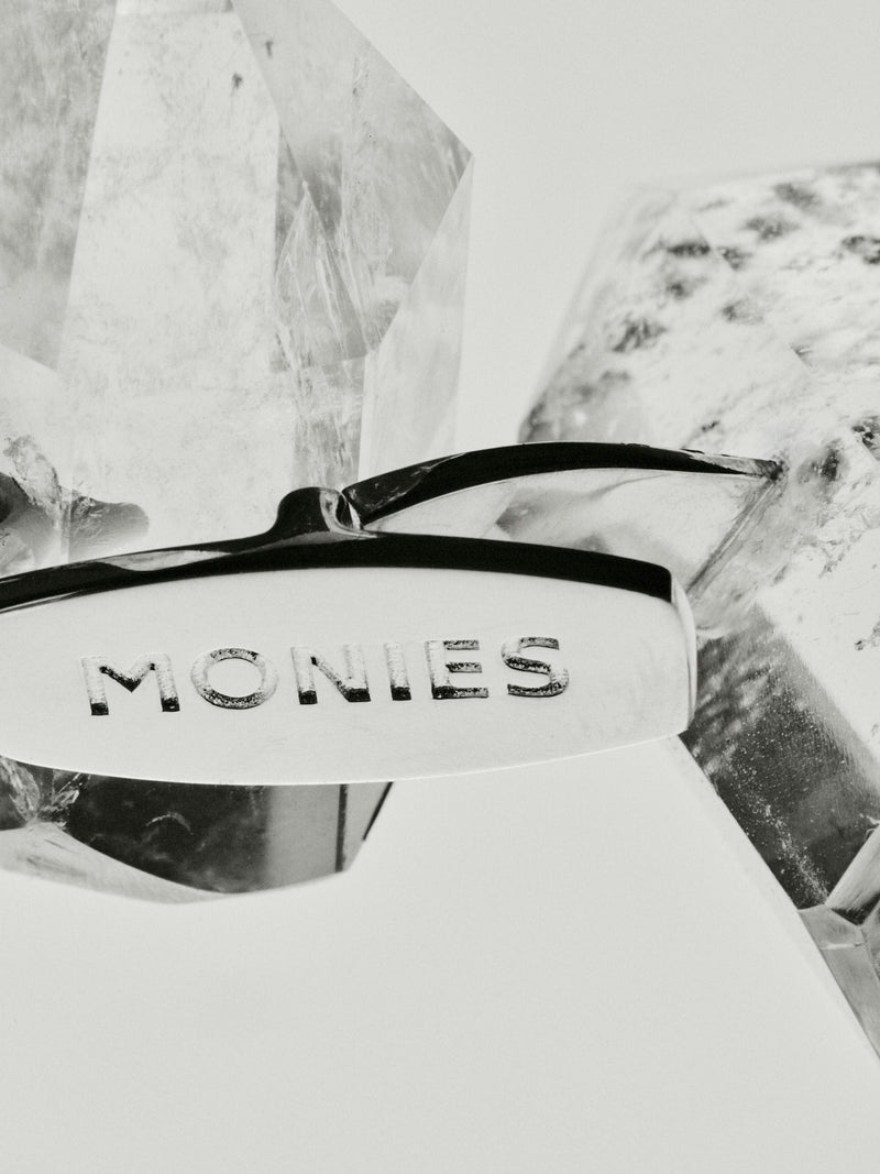 Verre cuff links: sterling silver, mountain crystal