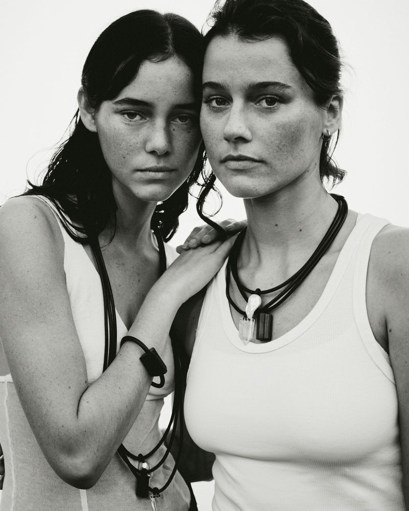 Marbre necklace: mixed materials