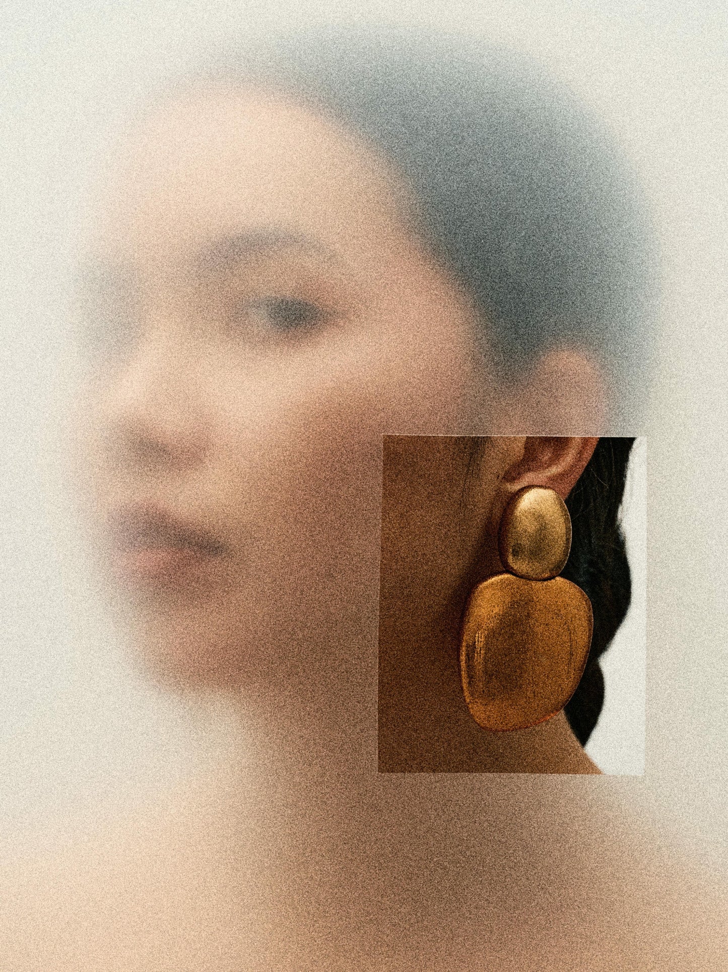 Luma earring: acacia, goldfoil