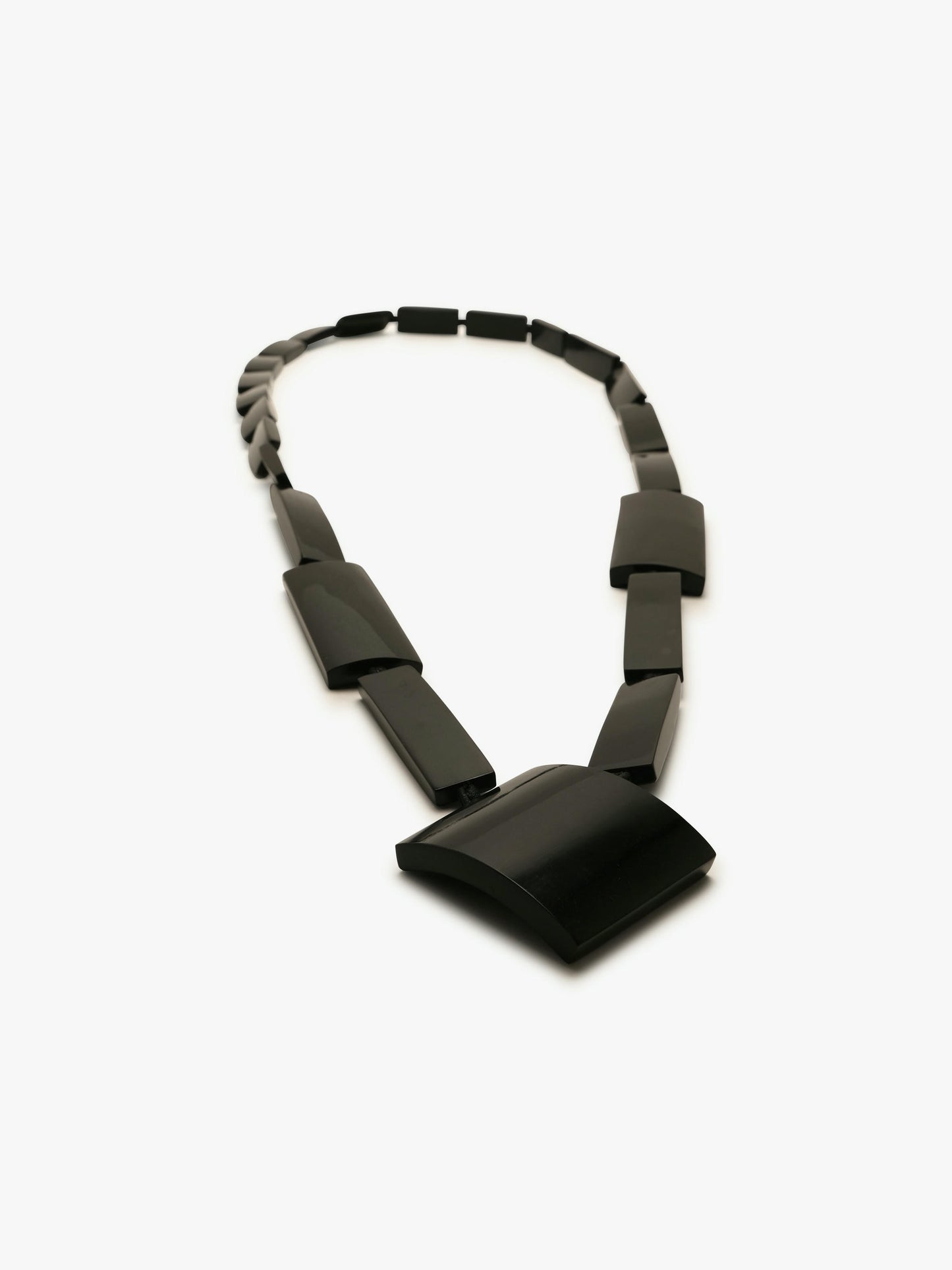 Necklace: black horn