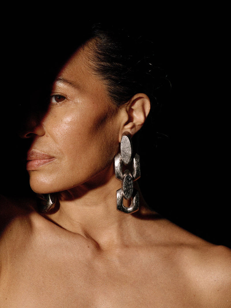 Azura earrings: acacia, silverfoil