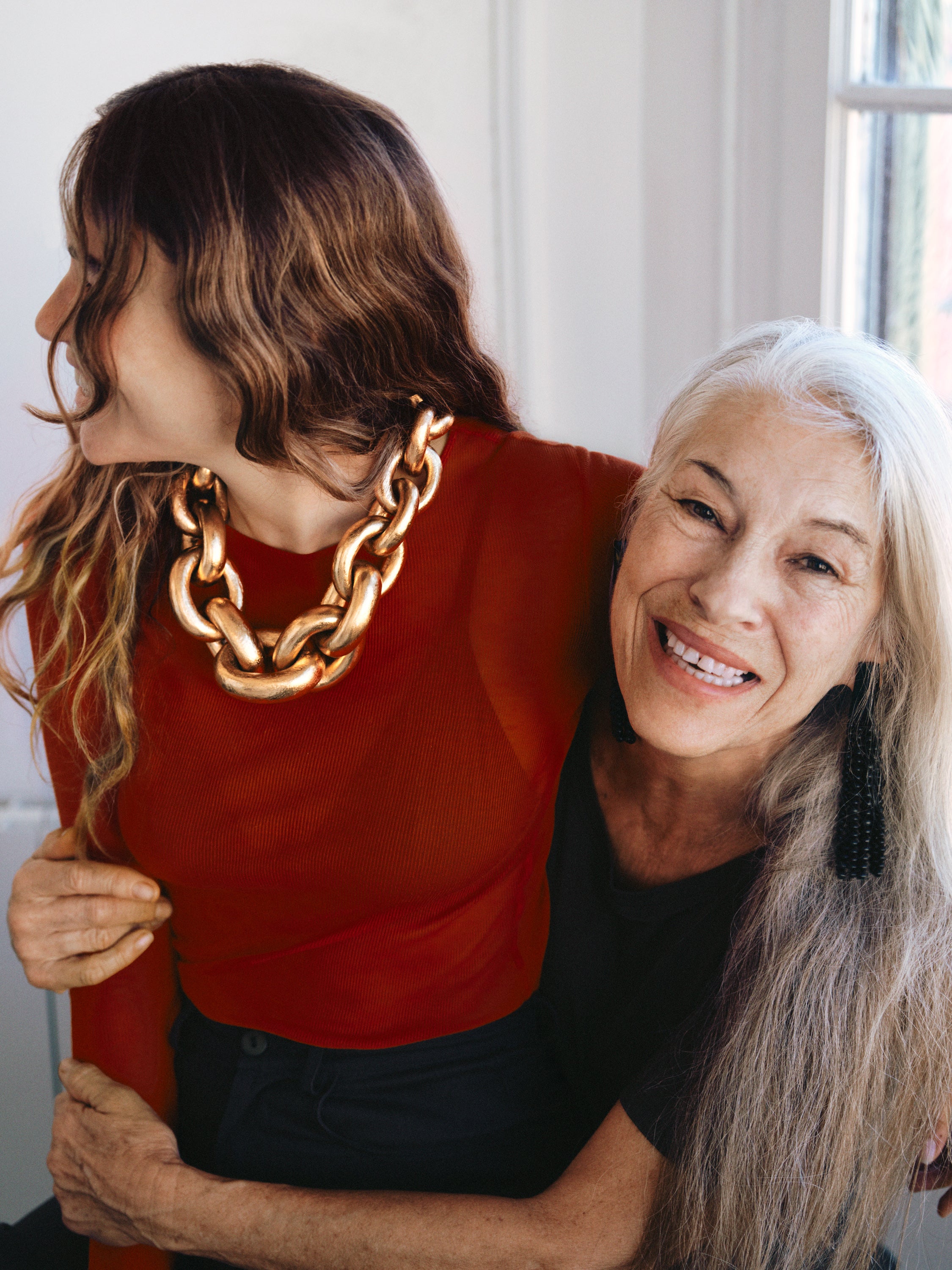 Delhi necklace: acacia, goldfoil