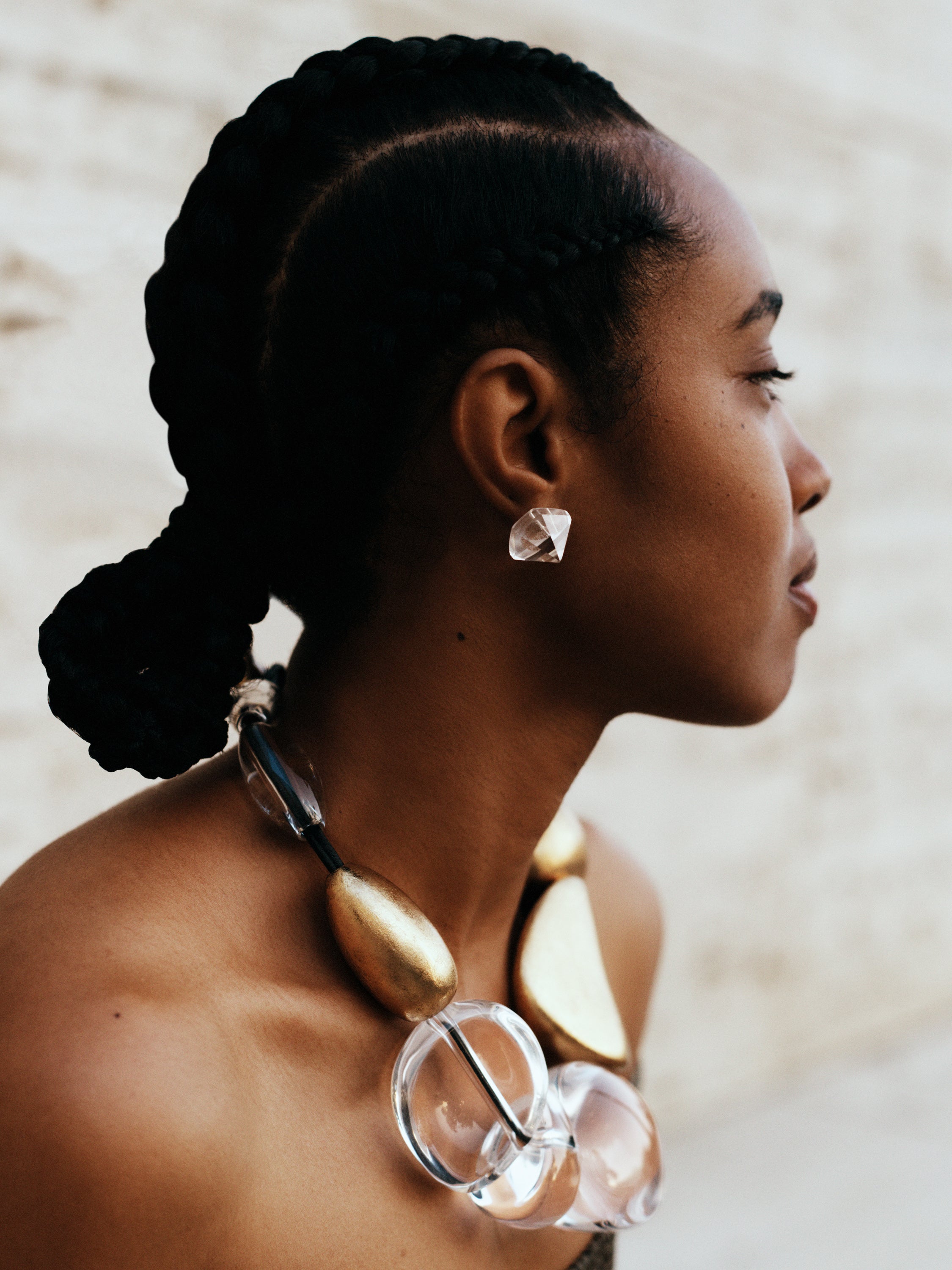 Sydney necklace: goldfoil, acrylic