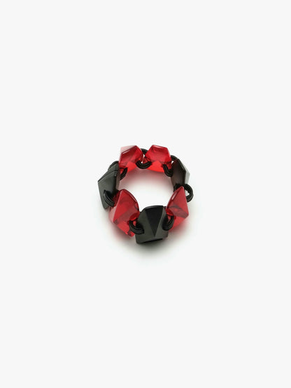 Bracelet: kamagong, red polyester