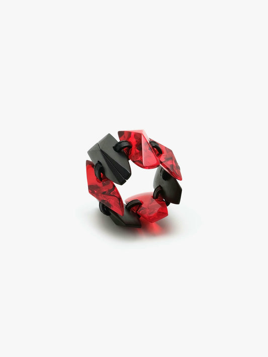 Bracelet: kamagong, red polyester