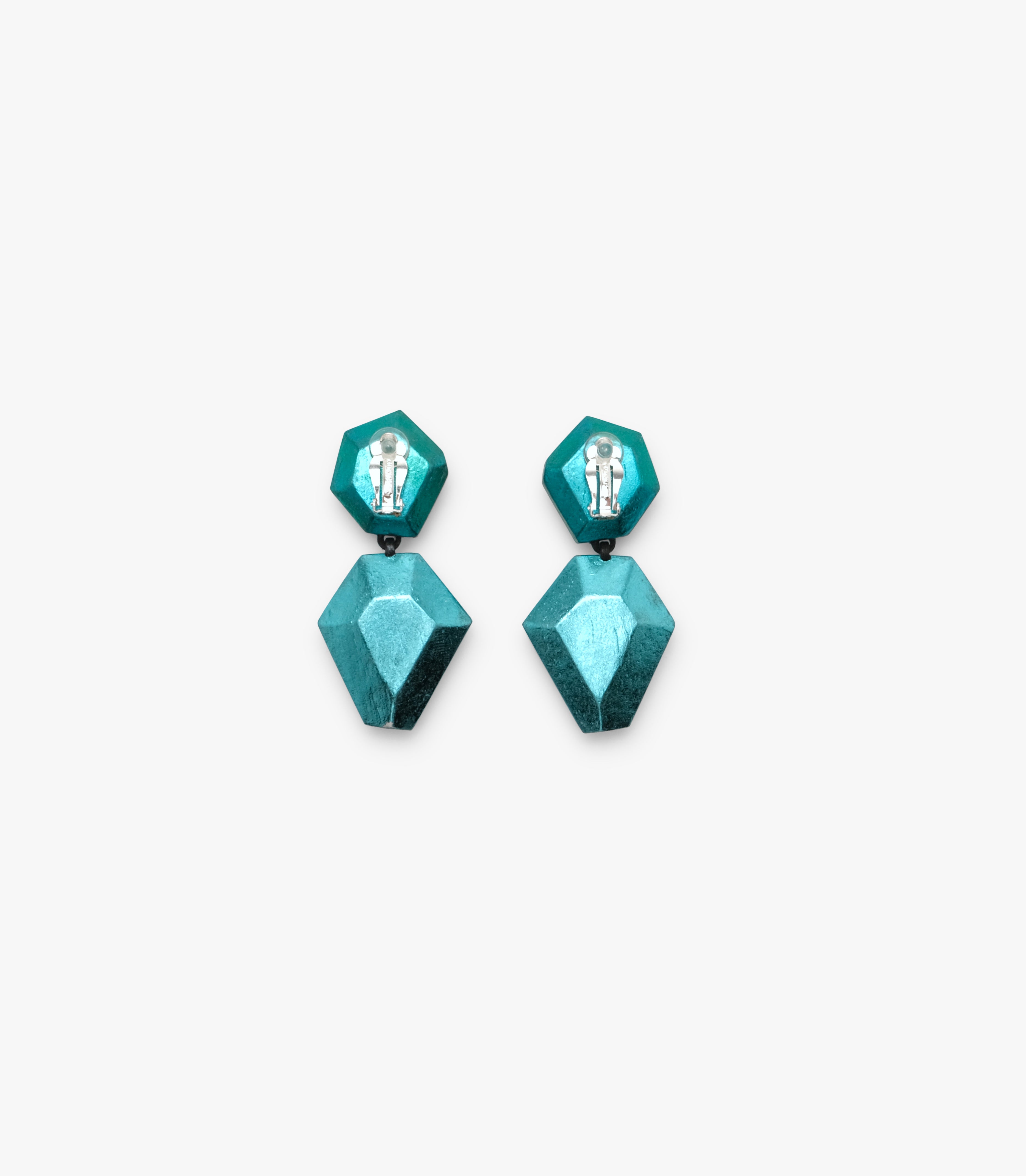Nebu earrings: bluefoil, acacia