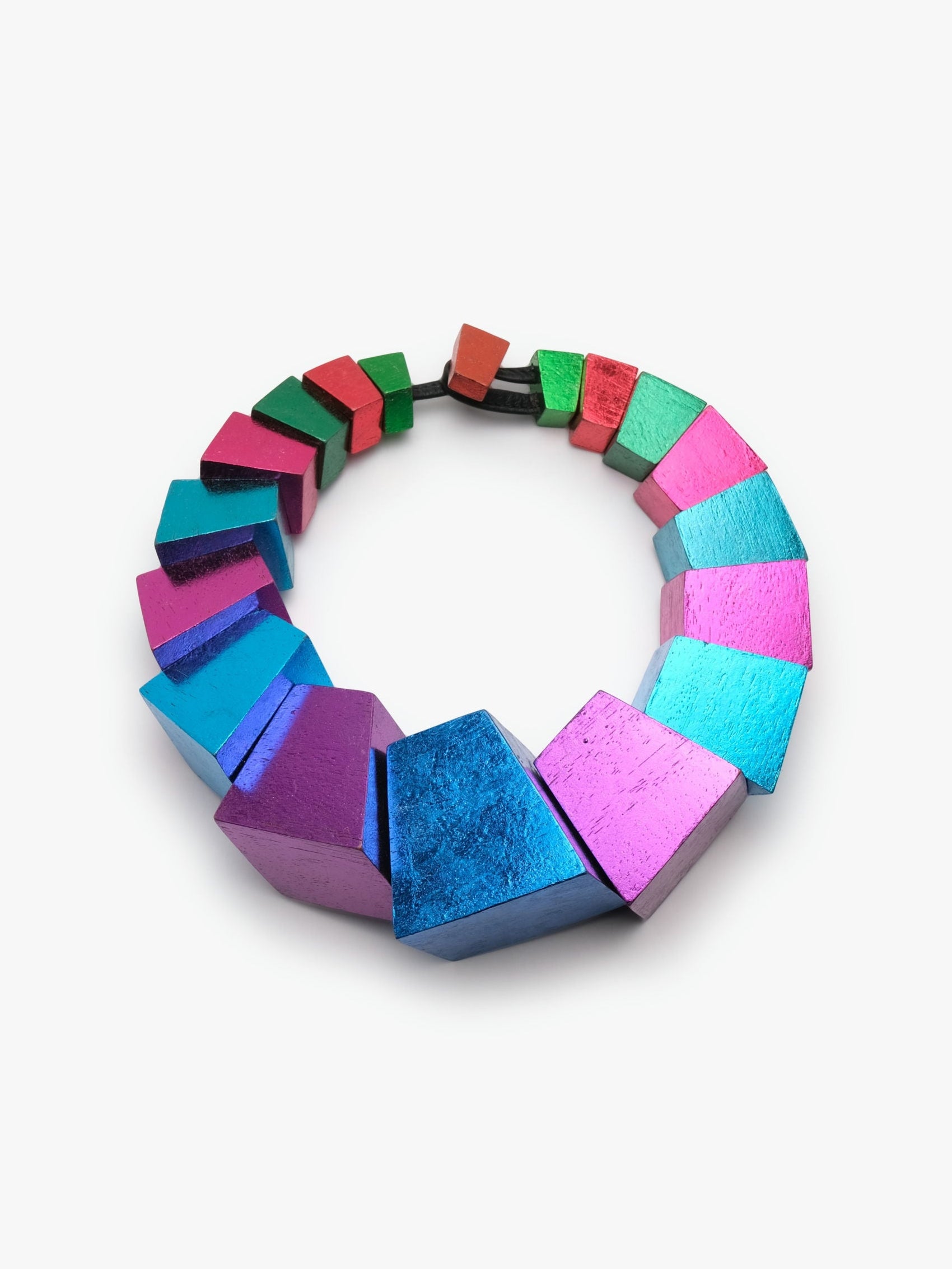 Solis necklace: acacia, metallic foil