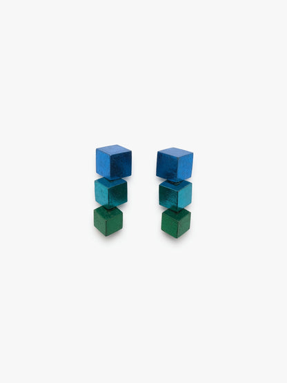 Ignis earrings: blue/green