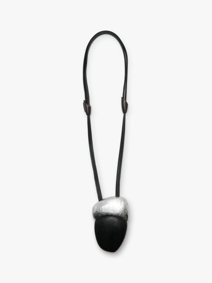 Aurena pendant: silverfoil, acacia