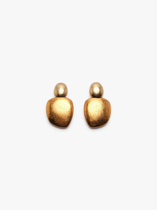 Luma earring: acacia, goldfoil