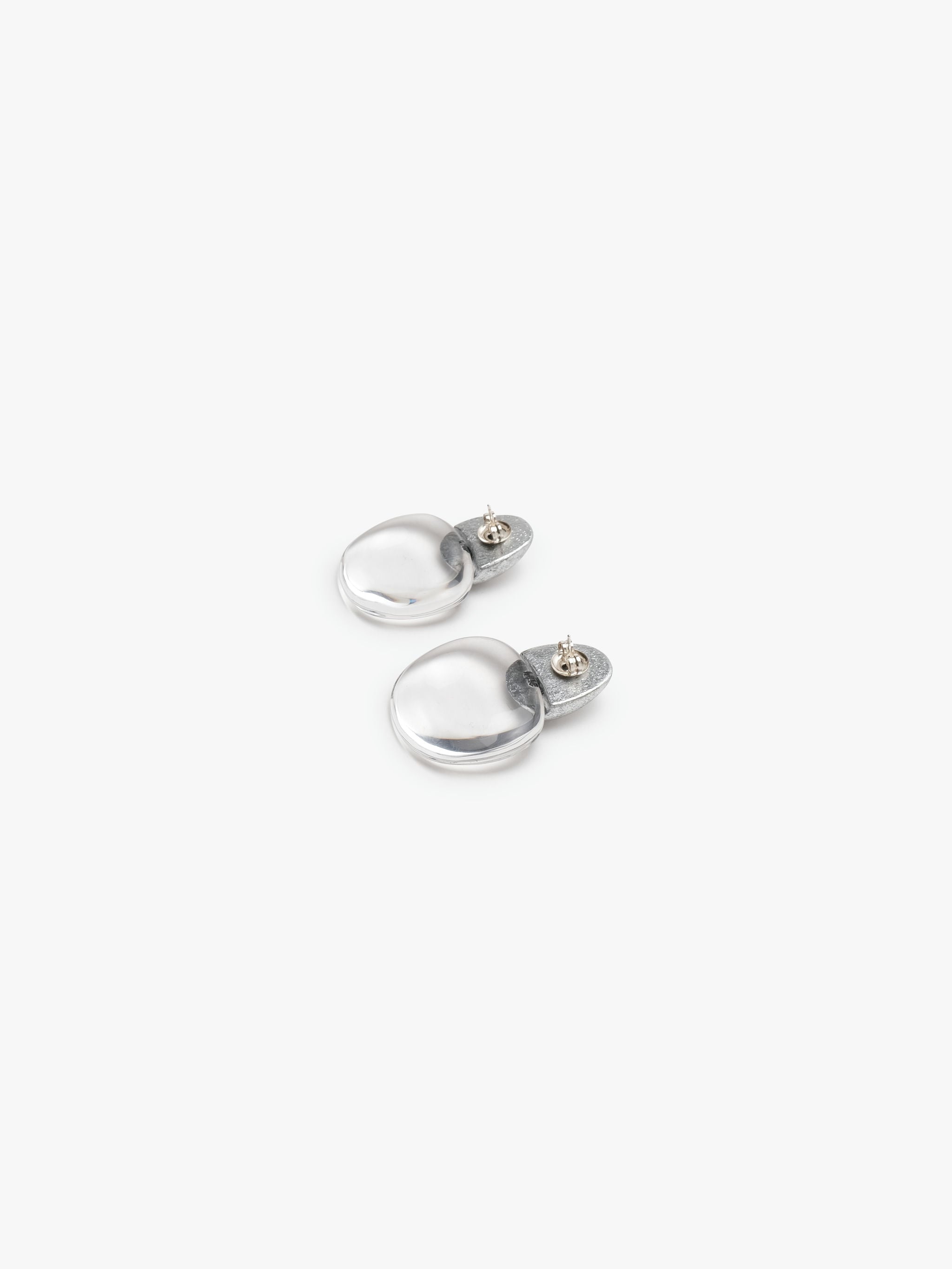 Folia stud earrings: acrylic, silverfoil