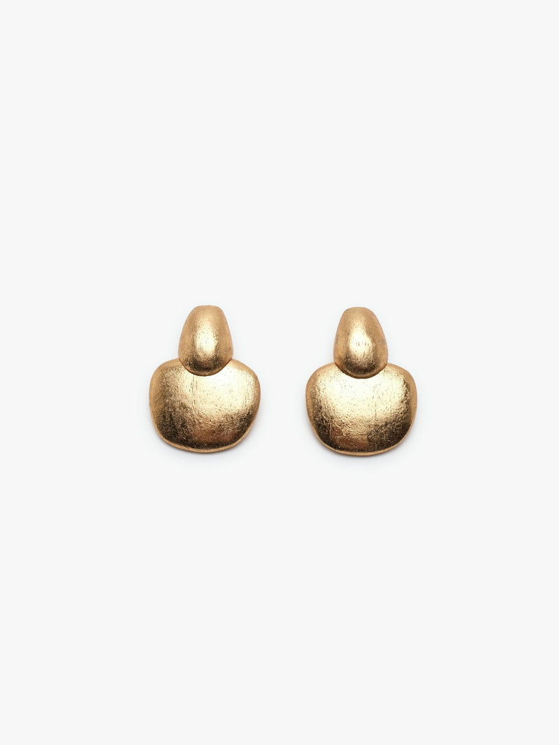 Folia pin earrings: acacia, goldfoil