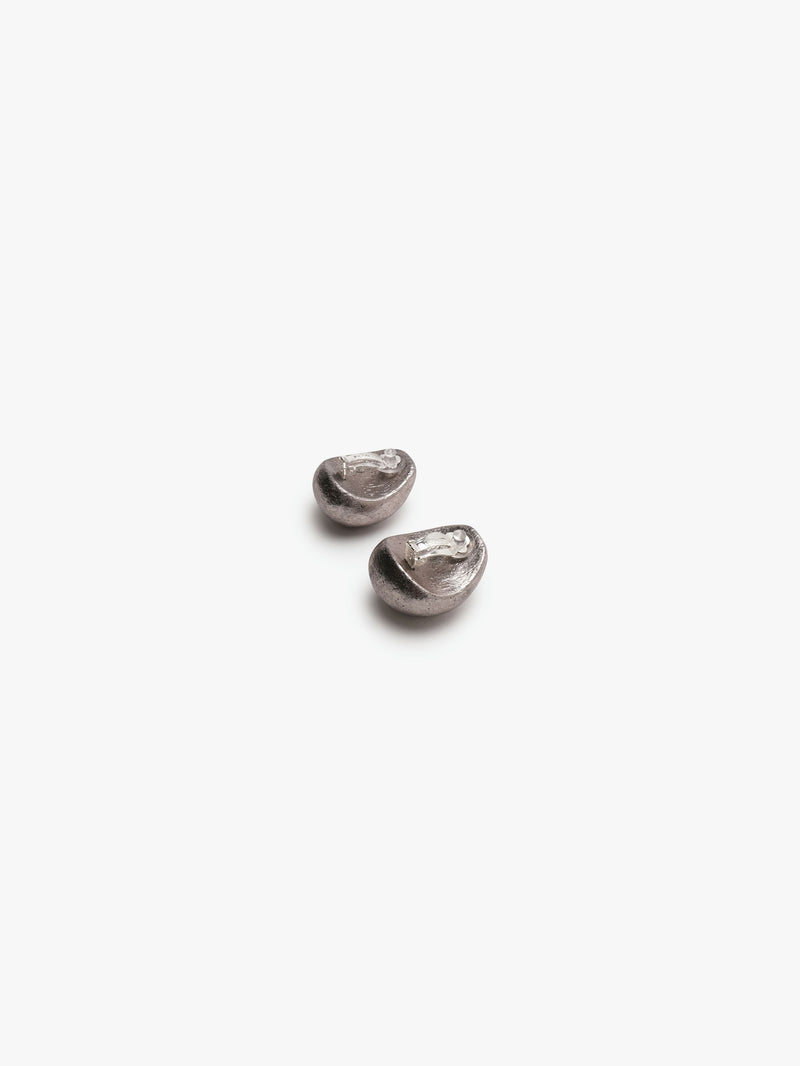 Corda earrings: acacia, dark silverfoil