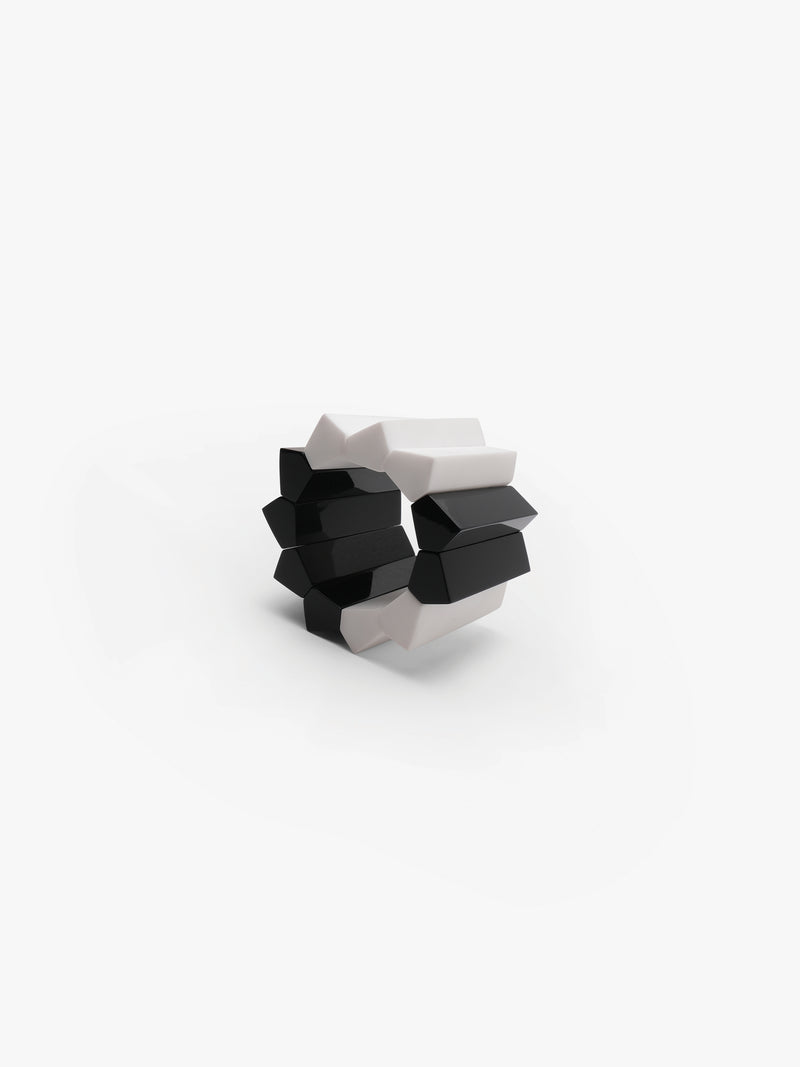 Storme bracelet: black/white greencast