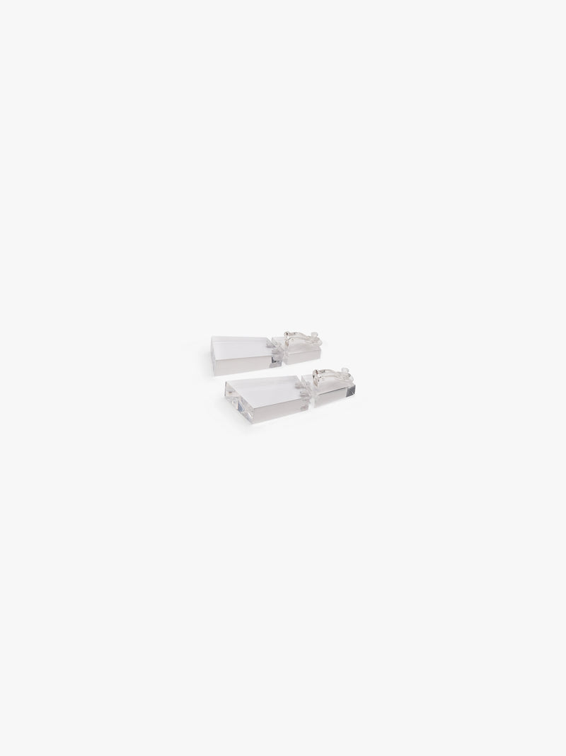 Taiga earrings: clear greencast