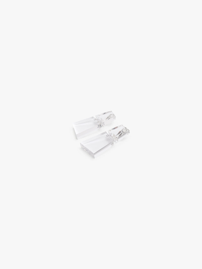 Taiga earrings: clear greencast