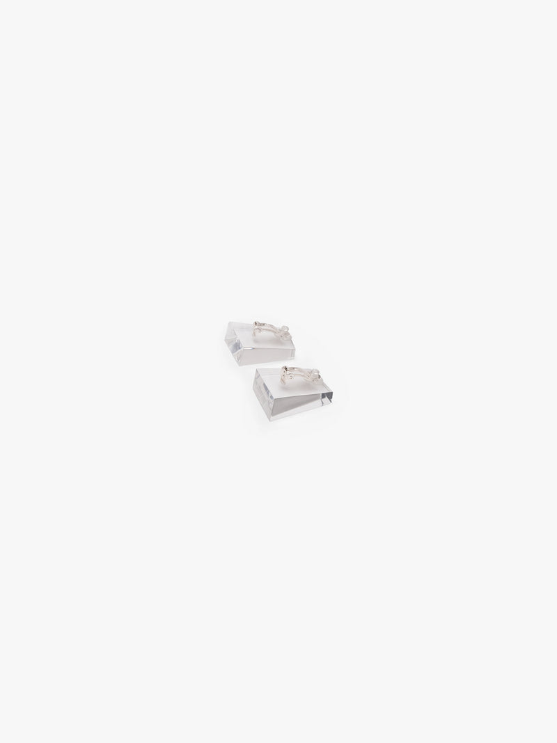 Tzul earrings: clear greencast