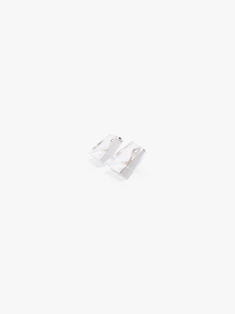 Tzul earrings: clear greencast