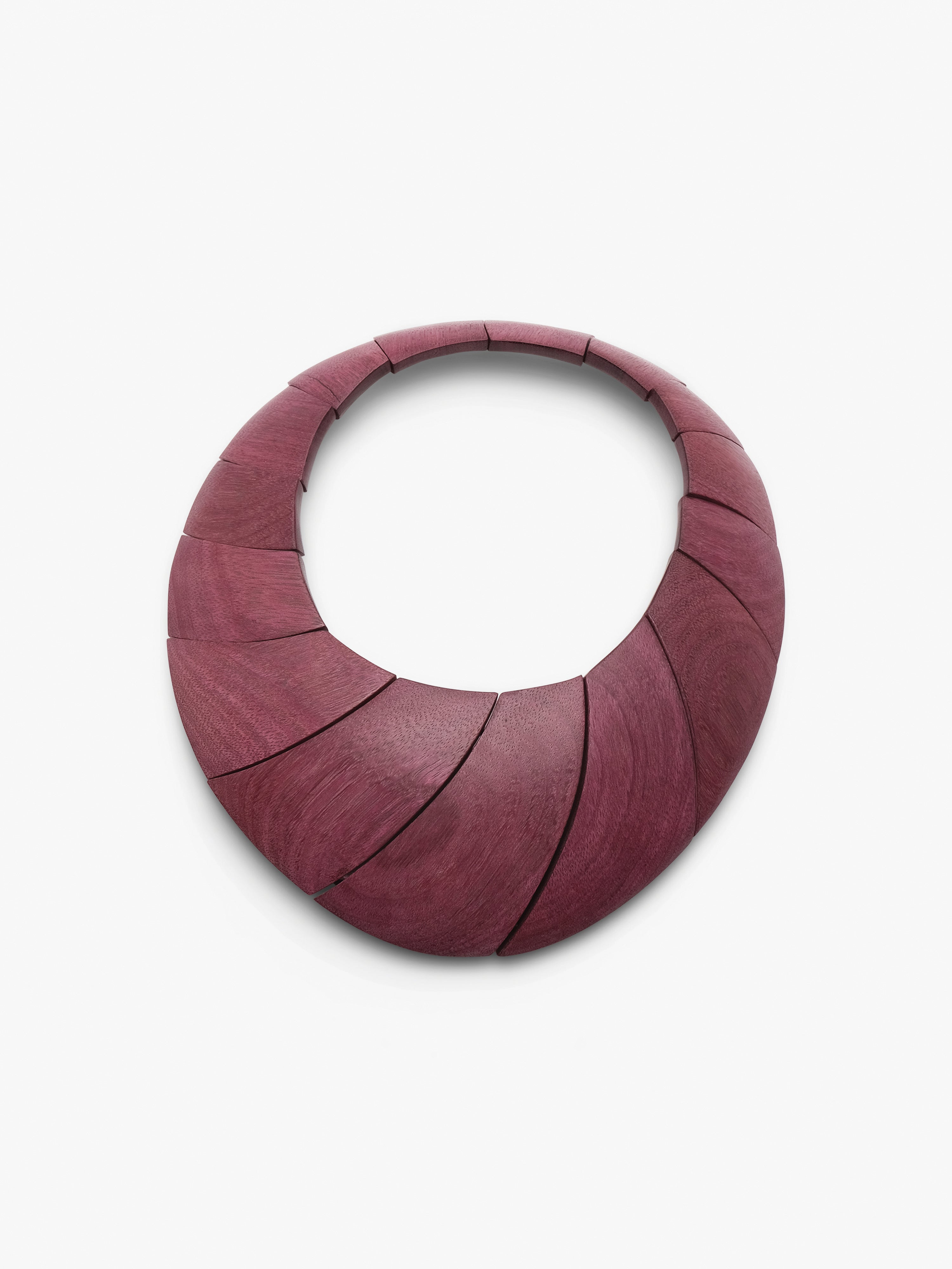 Paloma necklace: amaranth wood