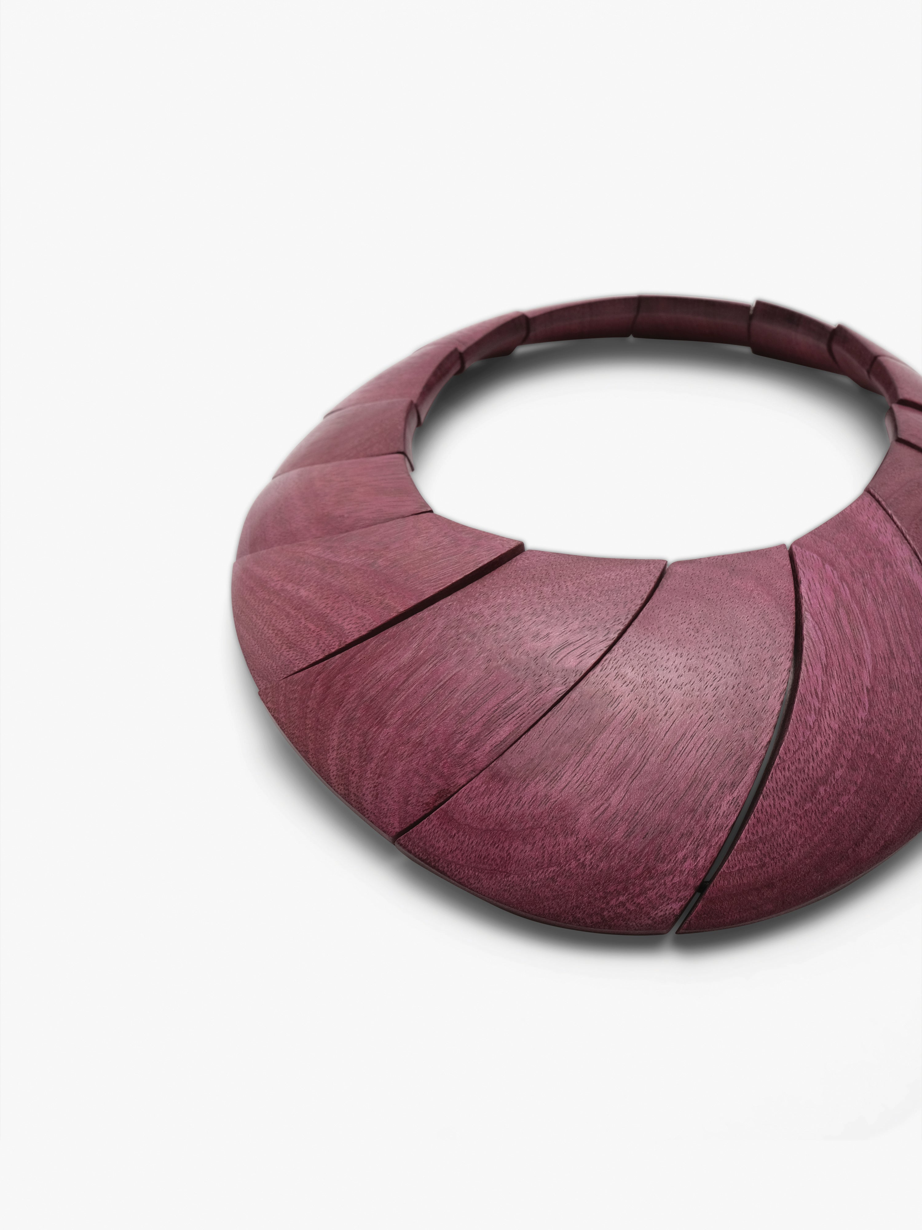 Paloma necklace: amaranth wood