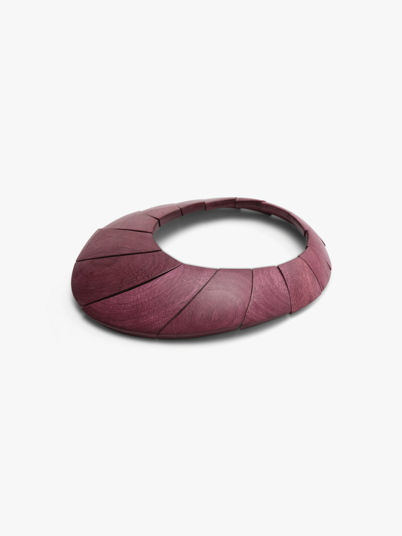 Paloma necklace: amaranth wood