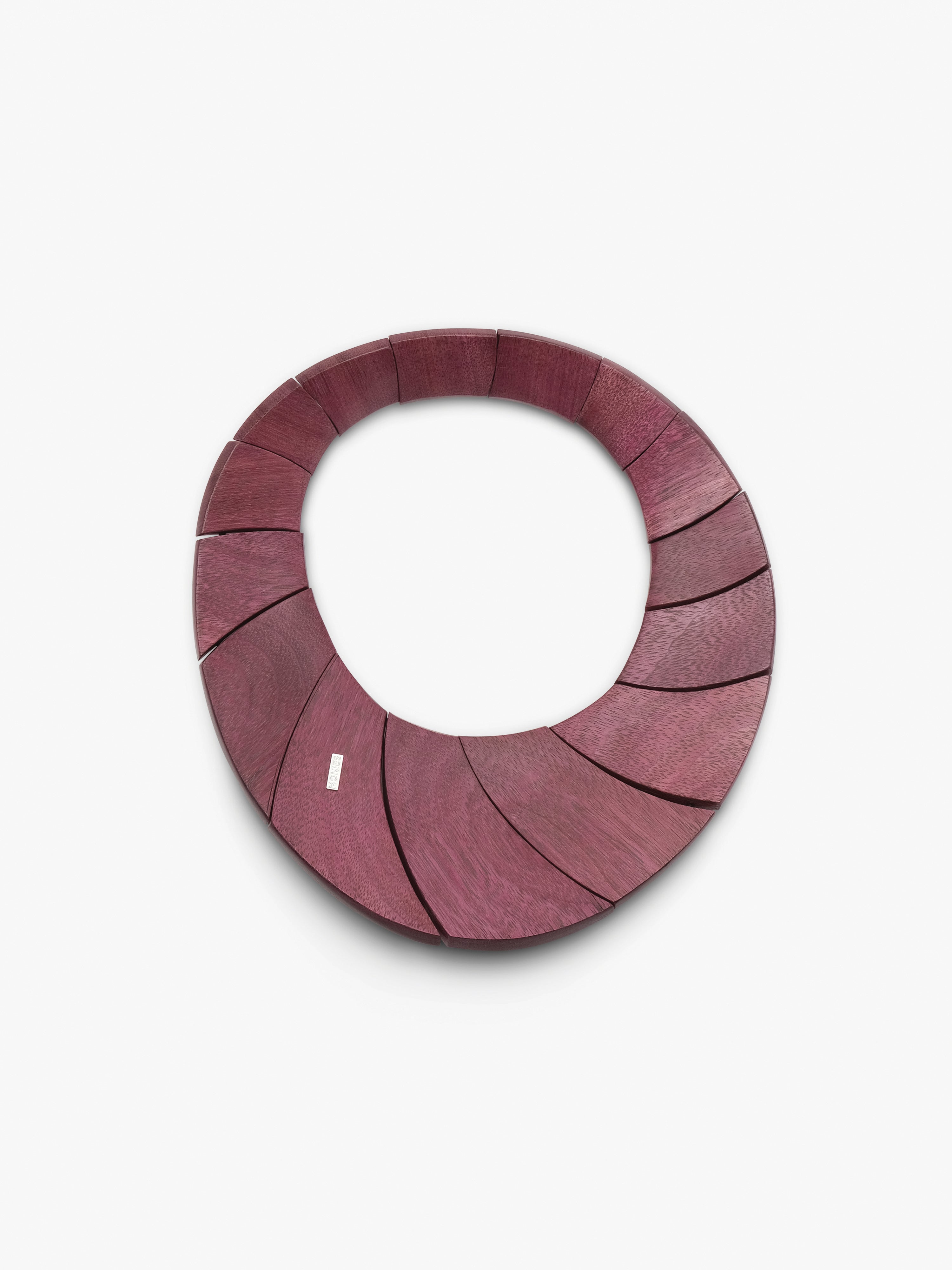 Paloma necklace: amaranth wood