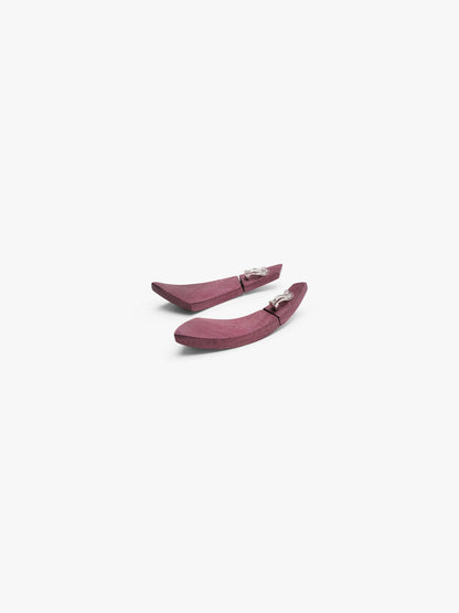 Petraea earrings: amaranth wood
