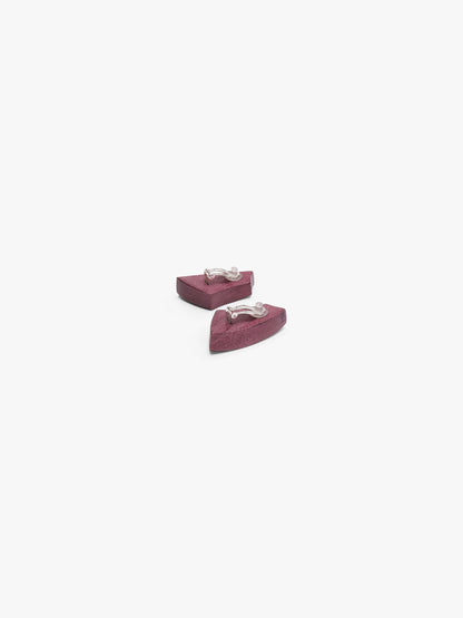 Pazura earrings: amaranth wood