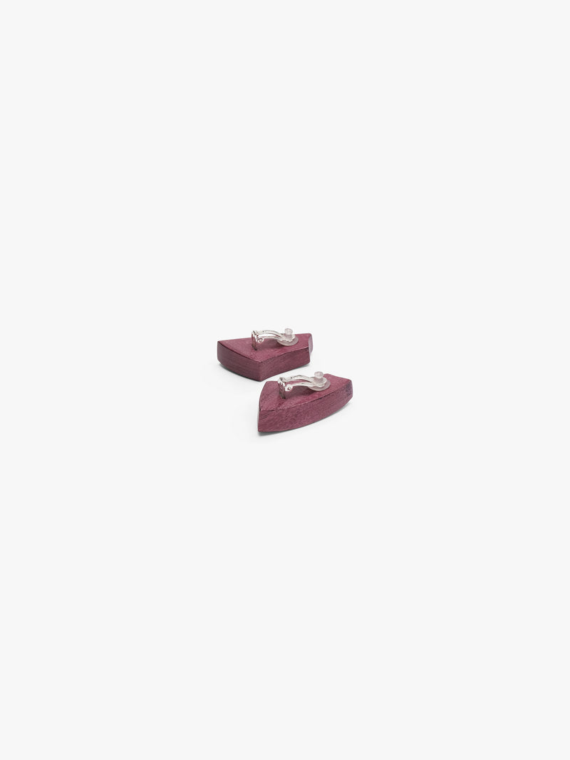 Pazura earrings: amaranth wood