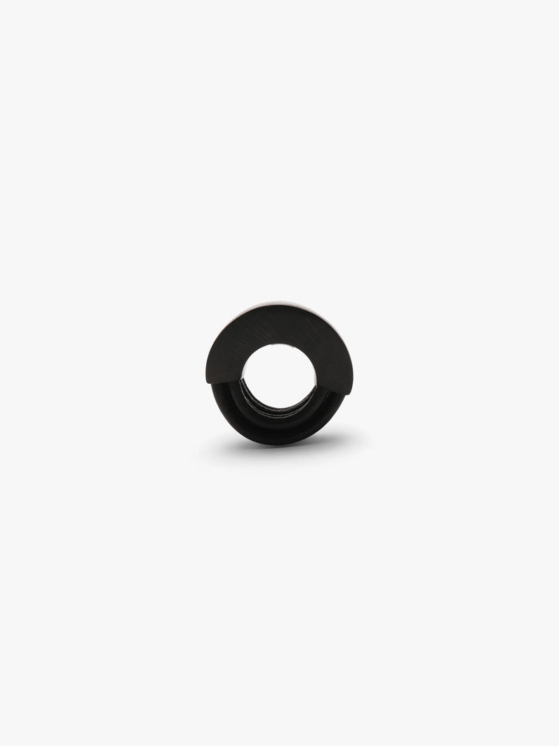 Bayla ring: bog oak, leather