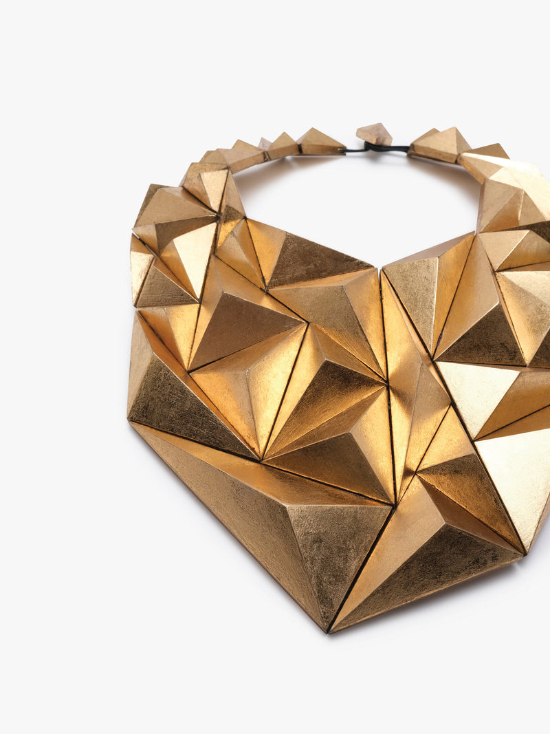 Glora necklace: acacia, goldfoil