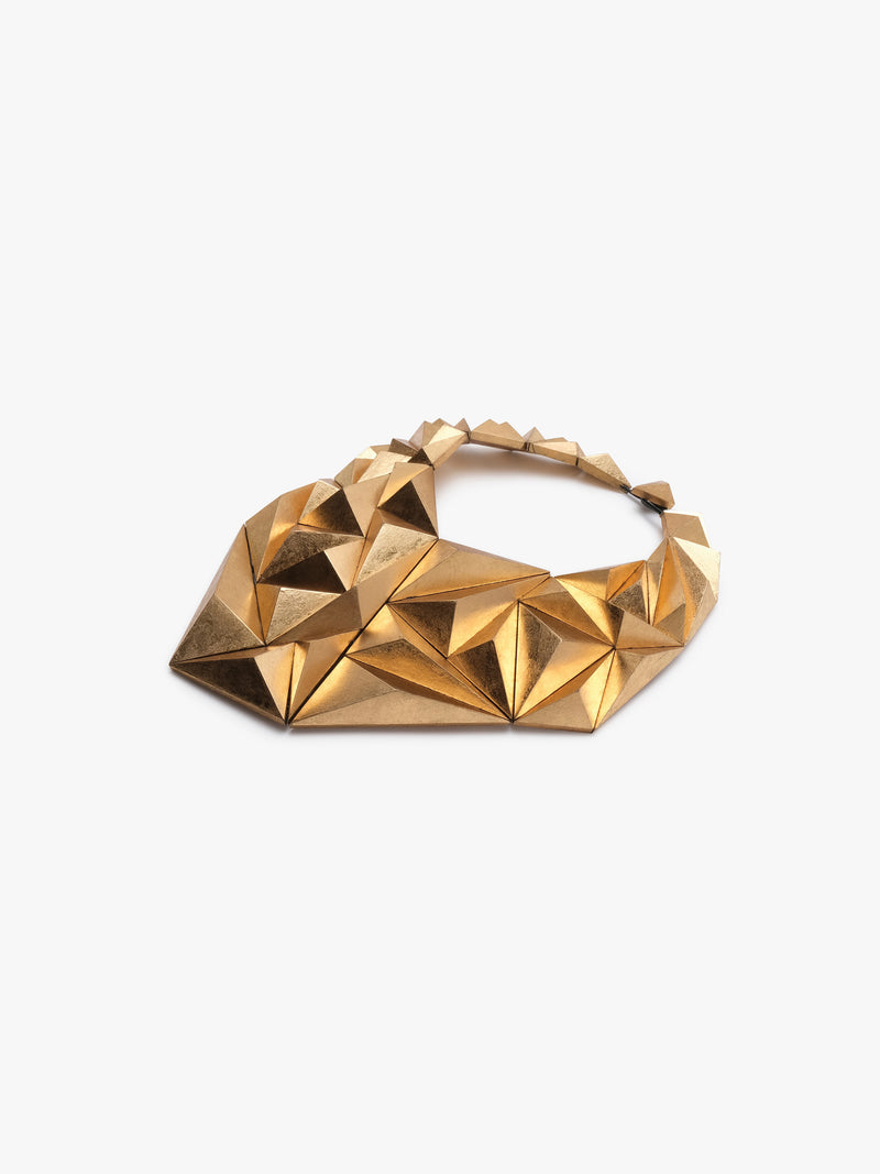 Glora necklace: acacia, goldfoil