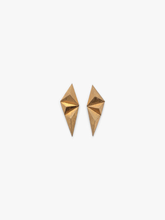 Giona earrings: acacia, goldfoil