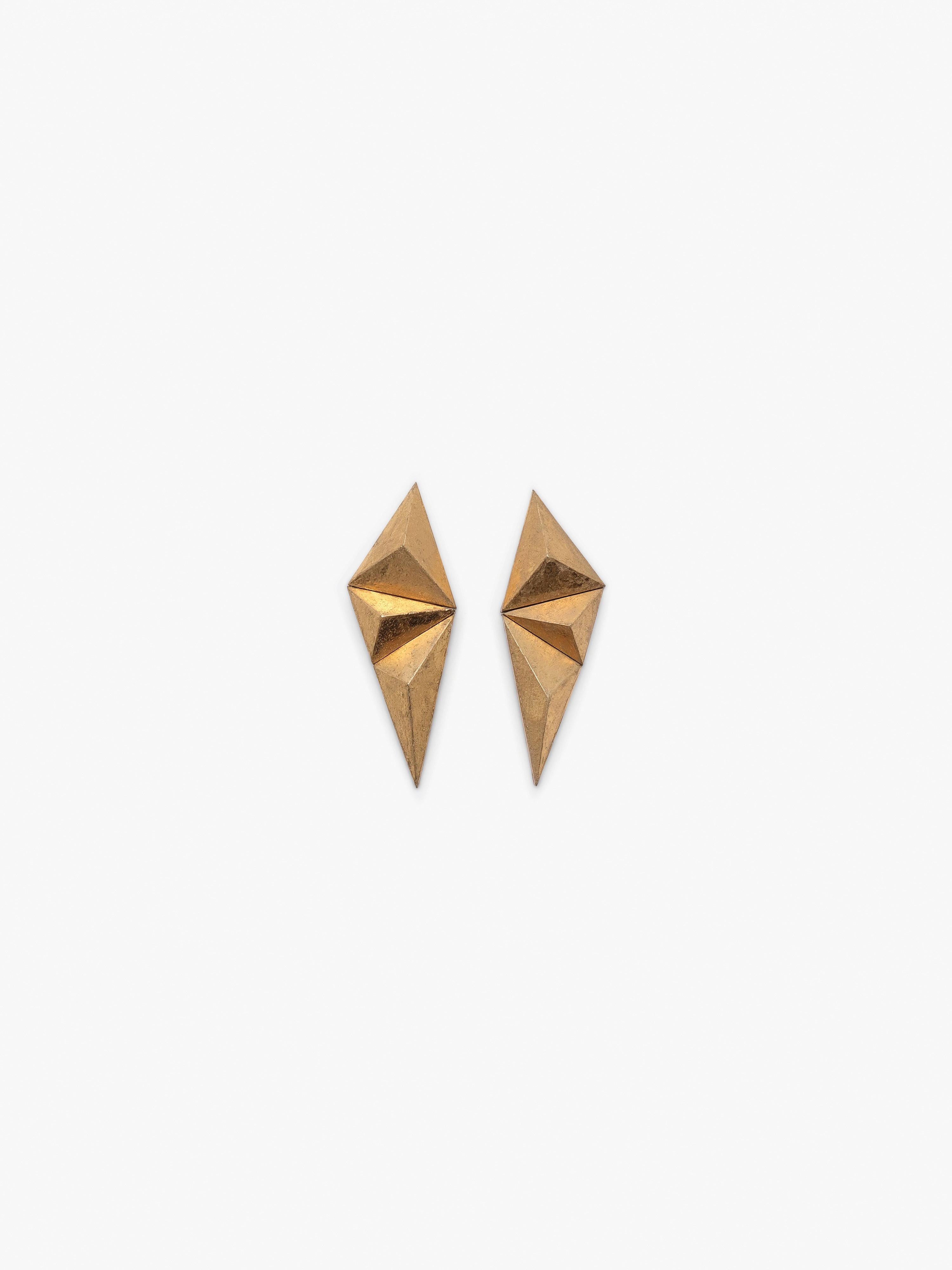 Giona earrings: acacia, goldfoil