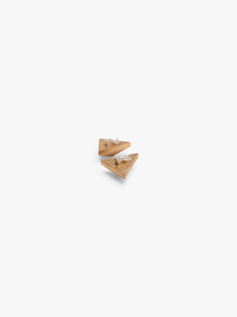 Gyve earrings: acacia, goldfoil