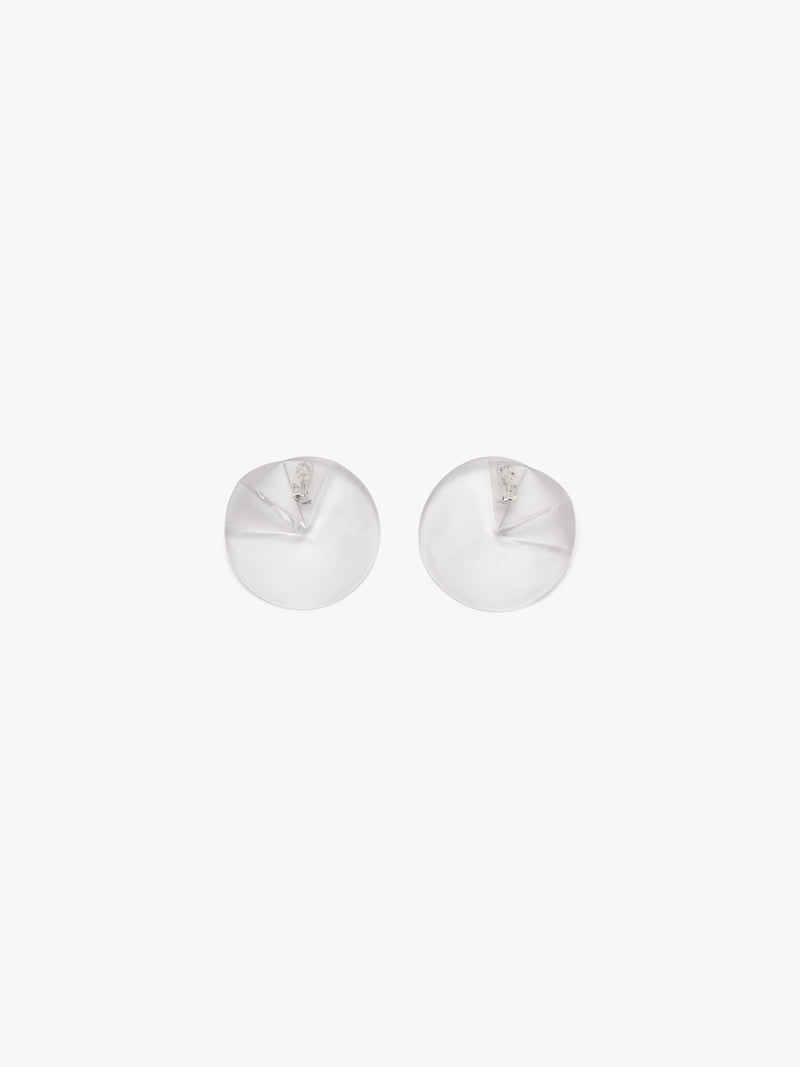 Nomi earrings: transparent greencast