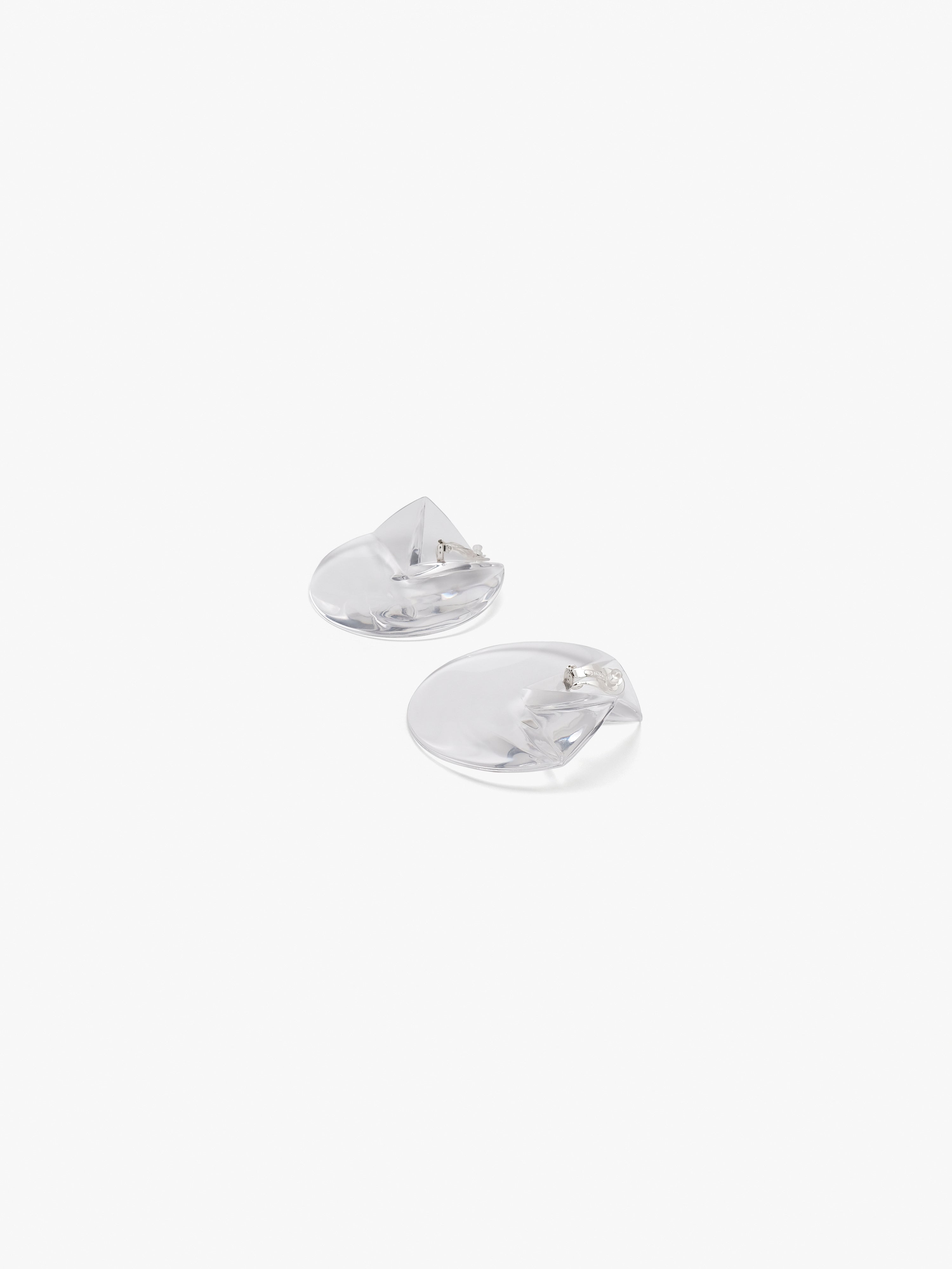 Nomi earrings: transparent greencast