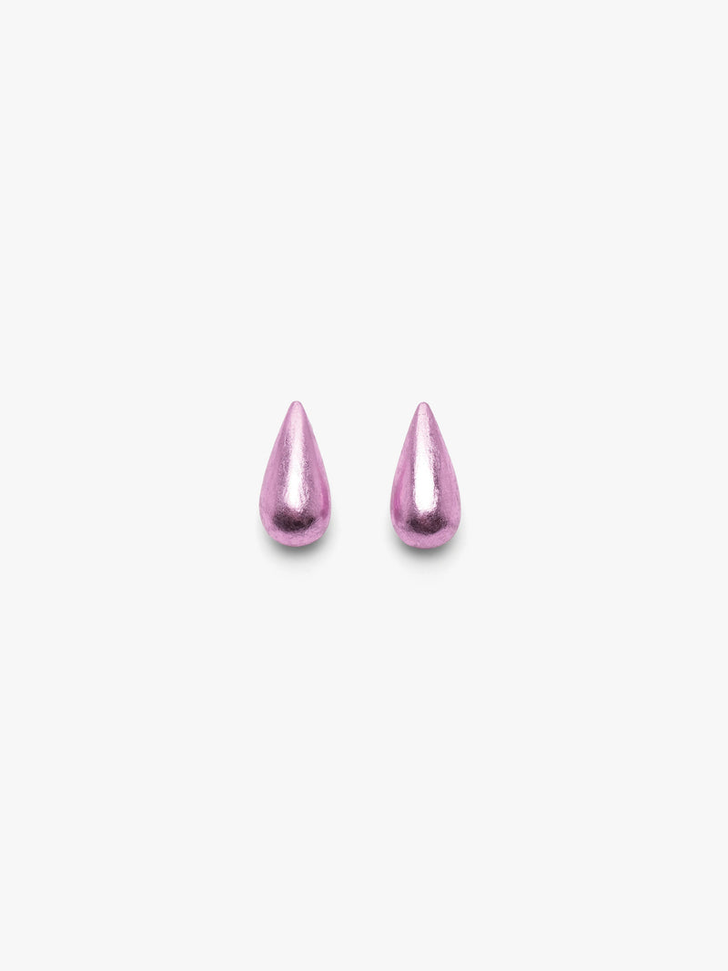 Nia earrings: pinkfoil, acacia