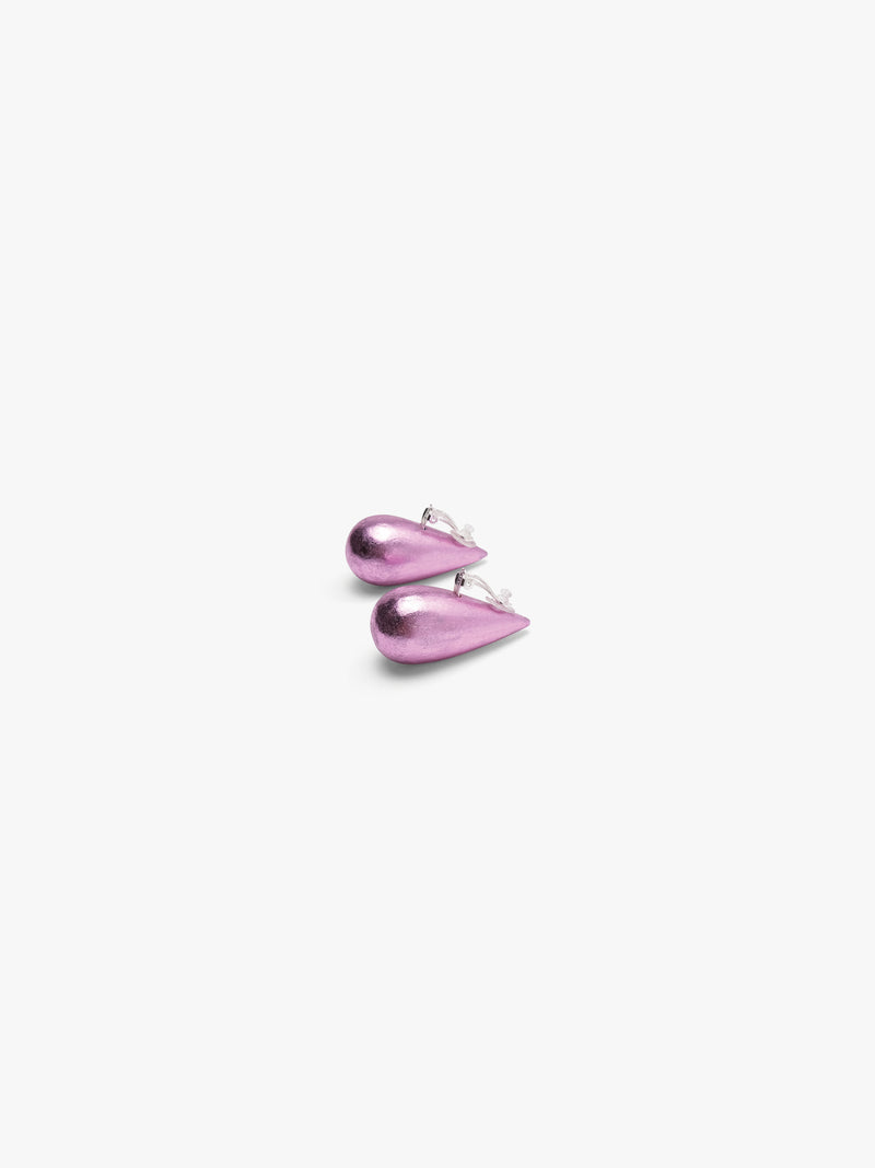 Nia earrings: pinkfoil, acacia