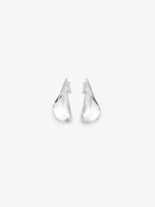 Naysia earrings: clear greencast