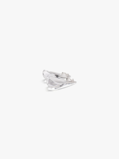 Naysia earrings: clear greencast