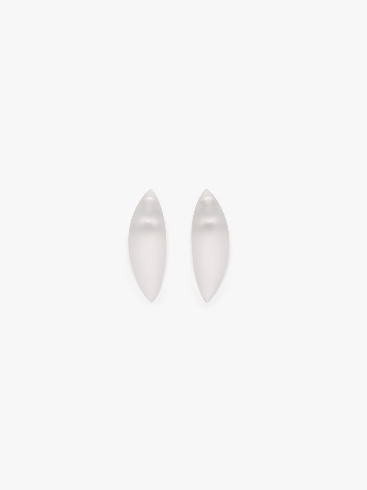 Nimara earrings: frosted greencast